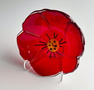 Read more about the article Red Poppy Fused Glass