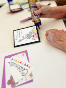 Read more about the article Creating Recycled Cards for assisted living